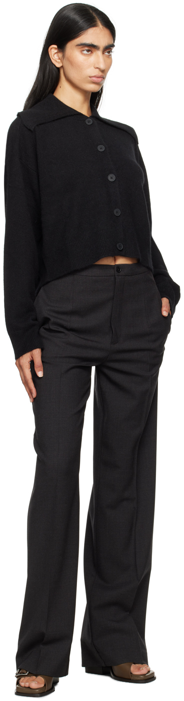Loulou Studio Sao Wool Blend Cardigan In Black
