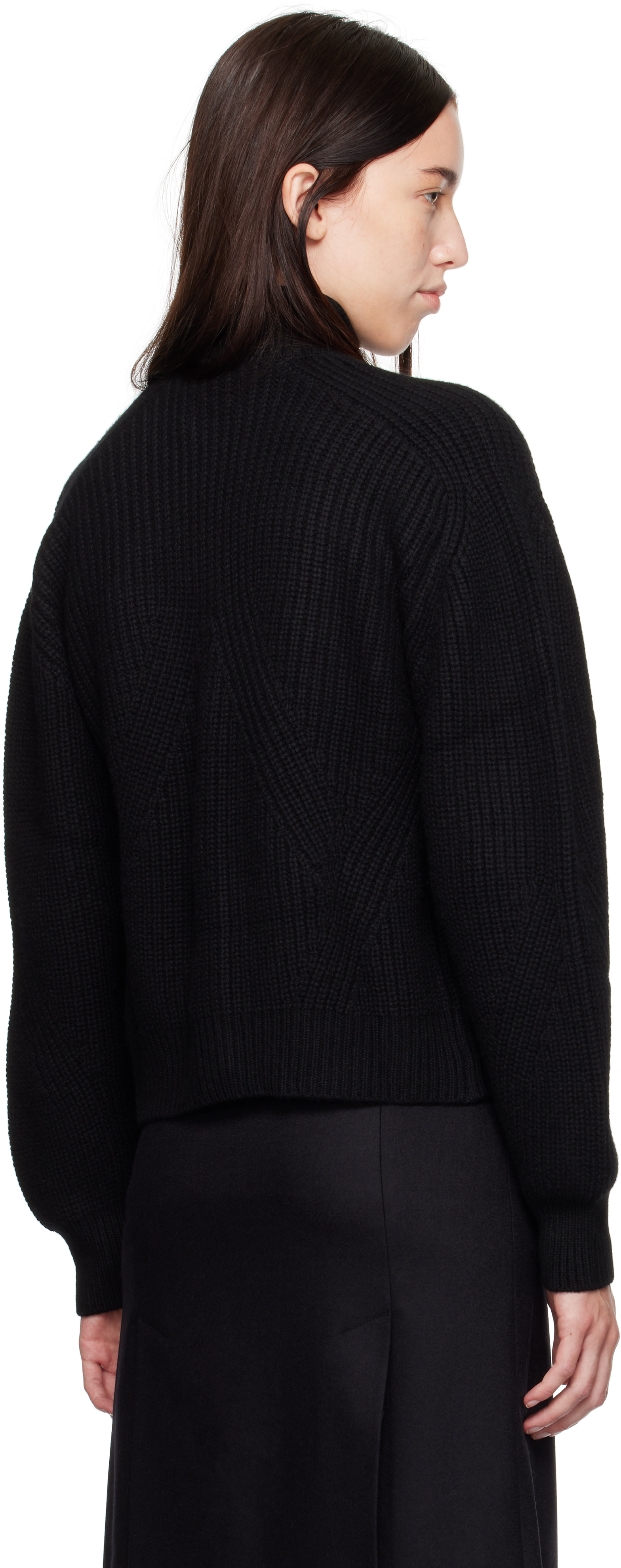 Loulou Studio Black Manoa Cardigan In Black