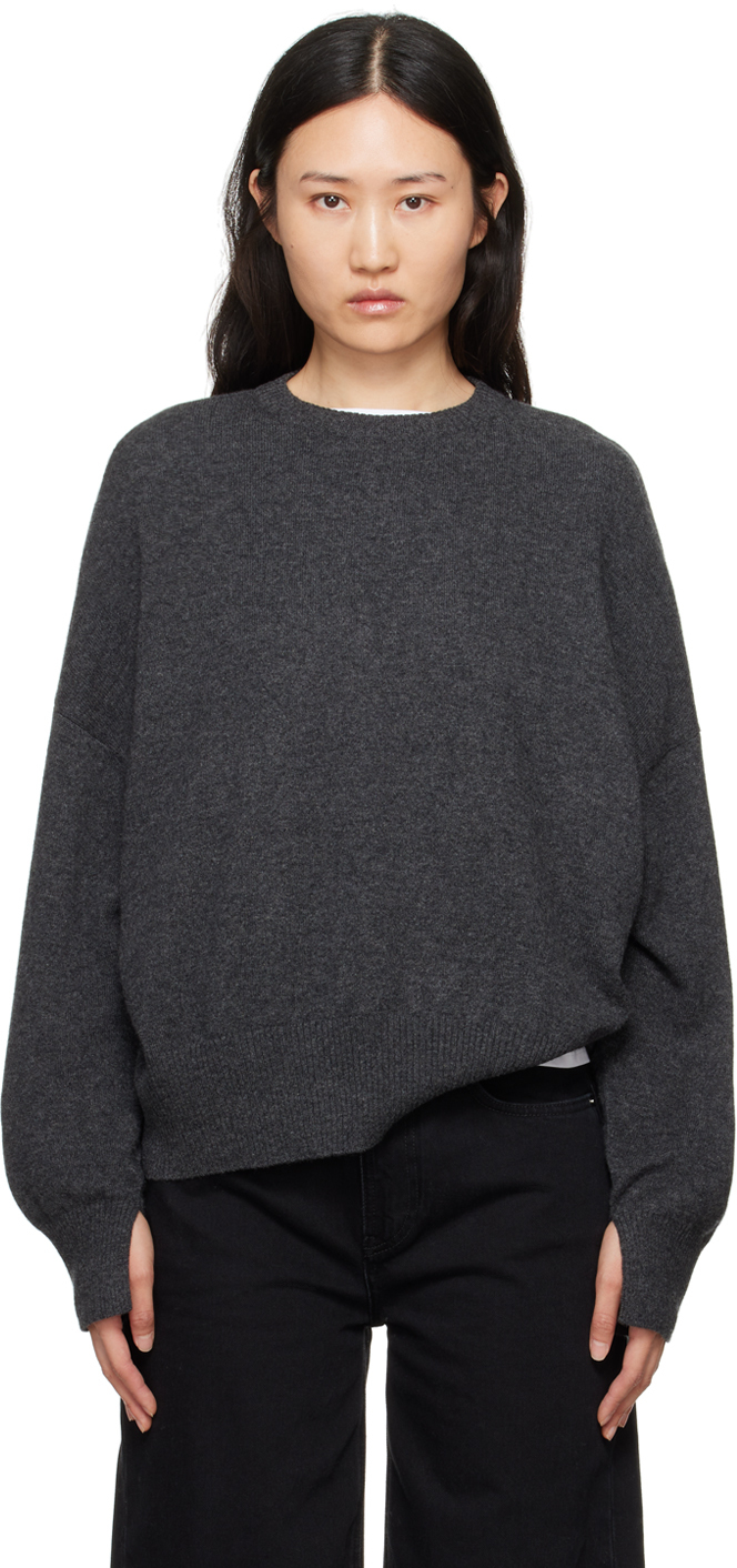 Shop Loulou Studio Gray Anaa Sweater In Anthracite Melange