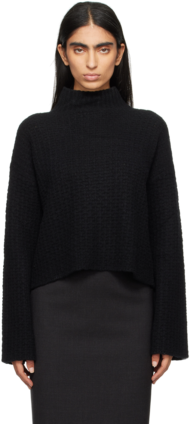 Loulou Studio Black Kris Turtleneck In Black