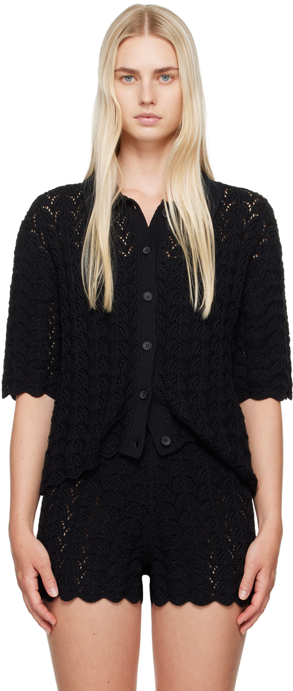 Shop Loulou Studio Black Adria Cardigan