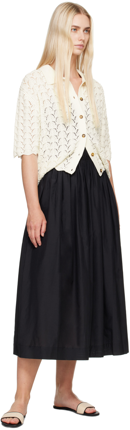 LOULOU STUDIO WHITE ADRIA CARDIGAN 