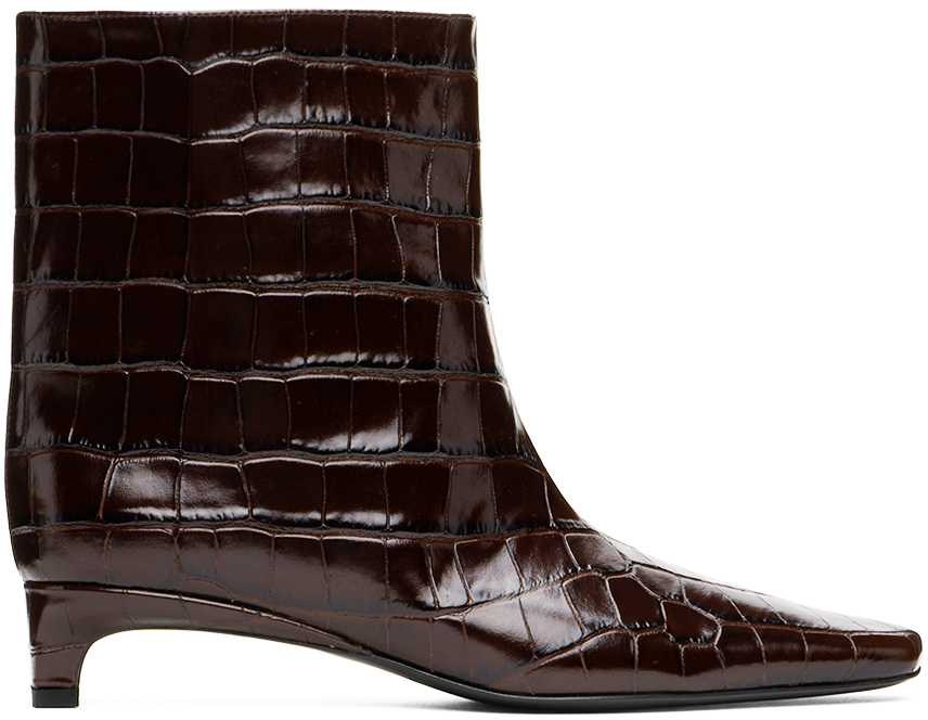 Loulou Studio Brown Carla Boots In Choco