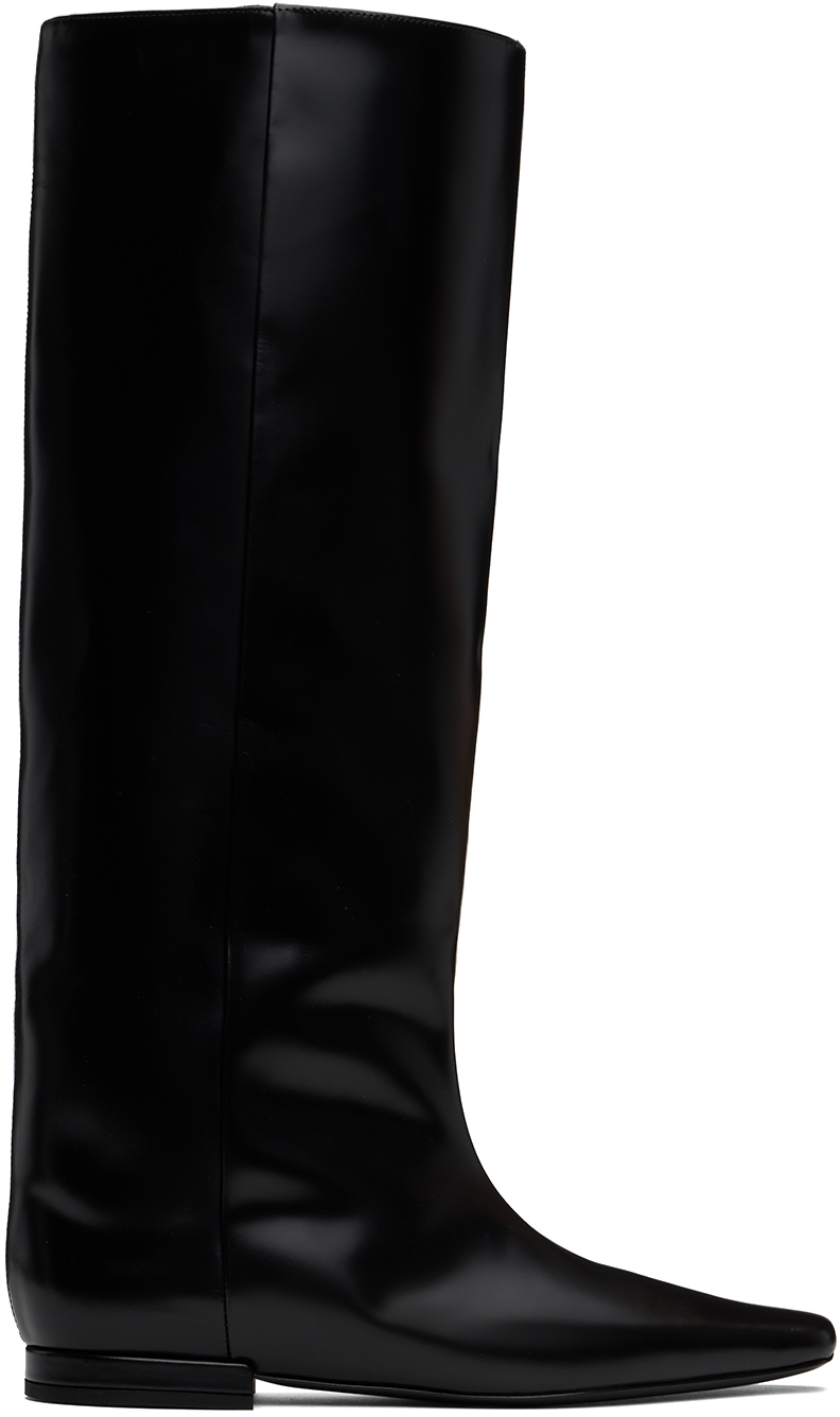 Loulou Studio Black Lirone Tall Boots