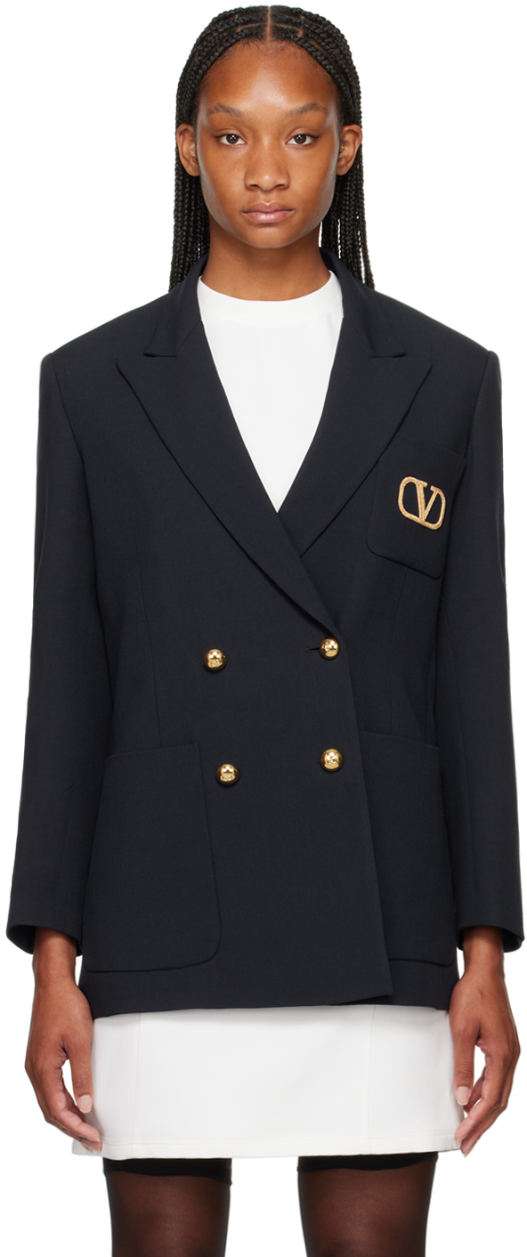 Navy Double-Breasted Blazer