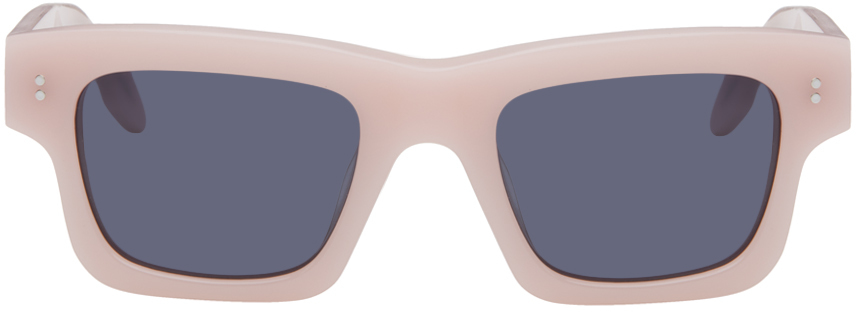 Shop Jw Anderson Ssense限定 ピンク Wayfarer サングラス In Pale Pink Acetate