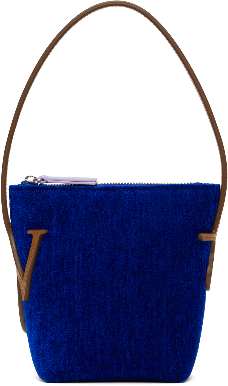 Blue Mini Anchor Top Handle Bag