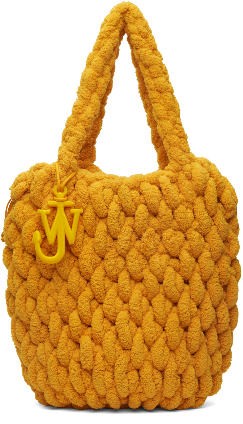 Shop Jw Anderson Yellow Xl Blanket Shopper Tote In 251 Mustard