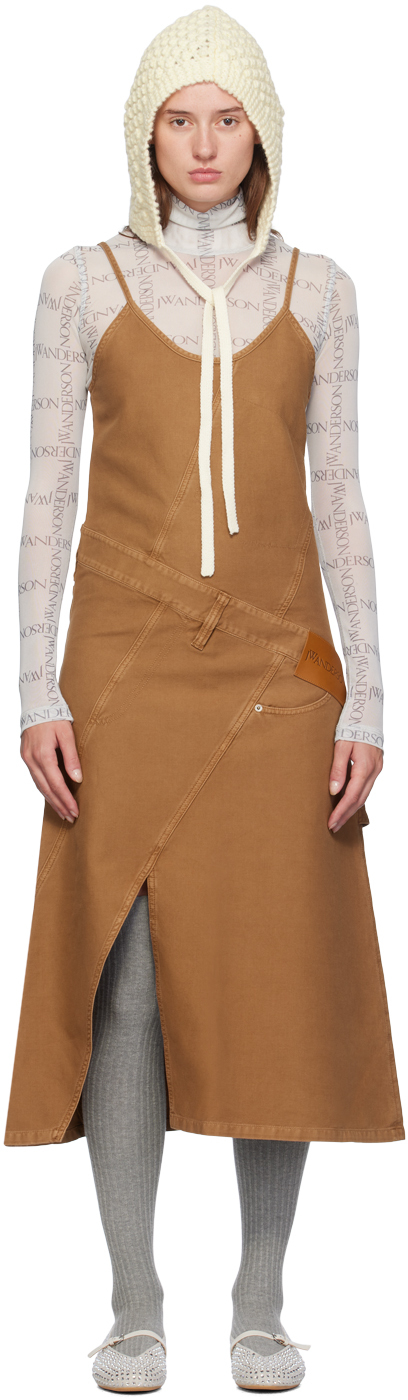 ワンピース J W ANDERSON Brown stretch cotton dress (JD0043PG1841 687) Brown JW Anderson Dresses for Women | Lyst