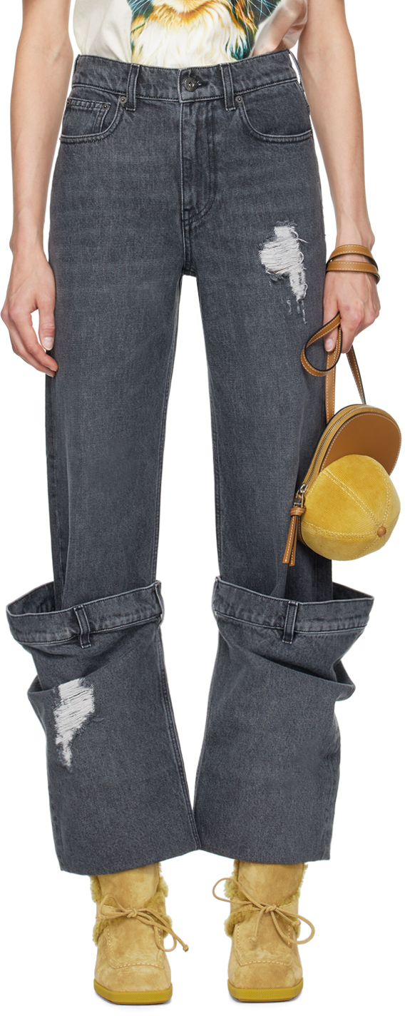 Gray Bucket Jeans