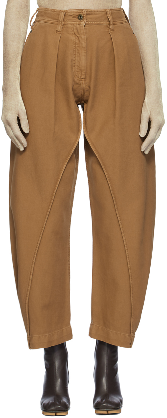 Brown Twisted Seam Trousers