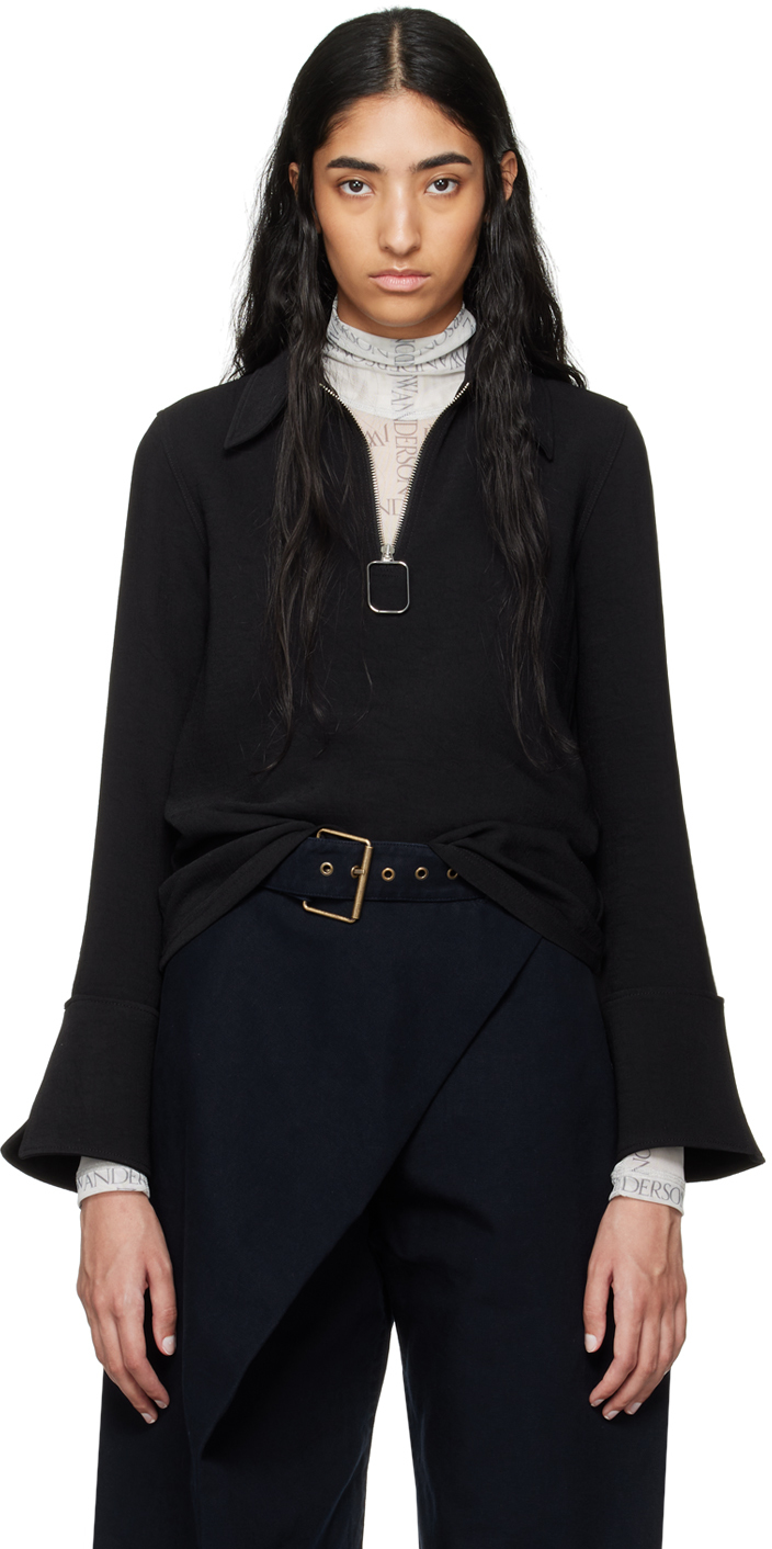 【関税込み】JW Anderson ブラック Wire Puller セーター Black Wire-Puller Sweater by JW Anderson on Sale