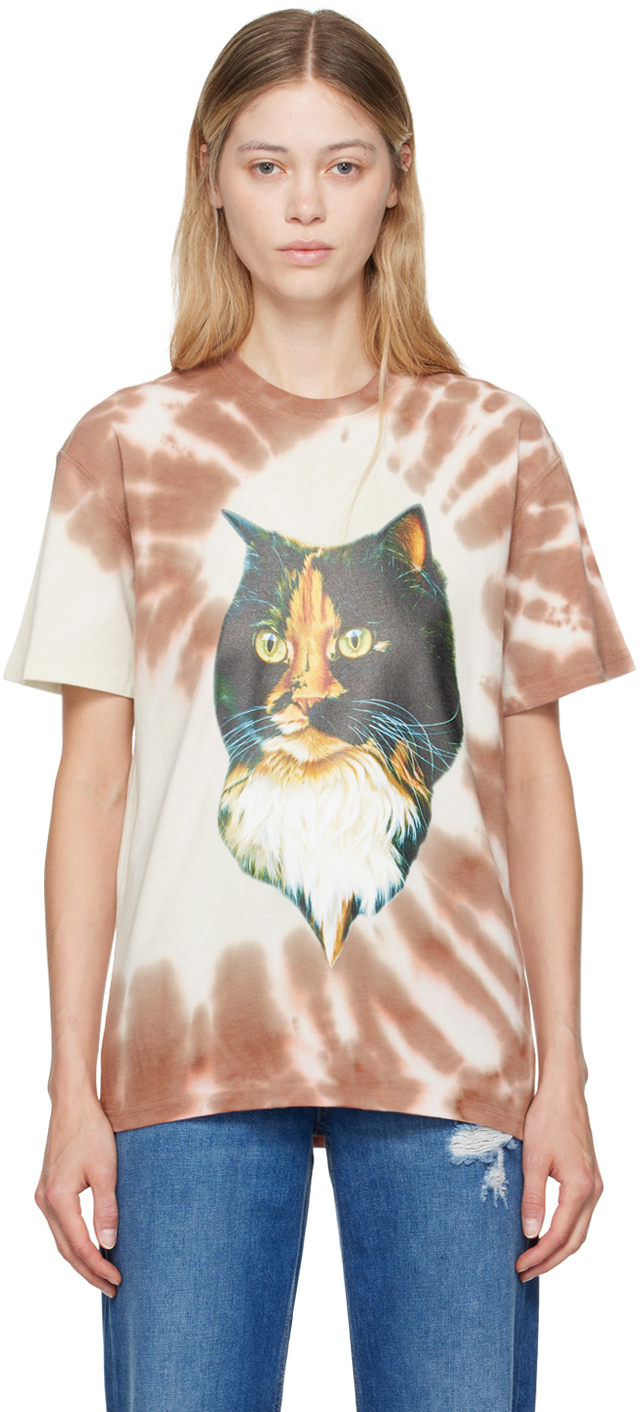 Multicolor Cat Print T-Shirt