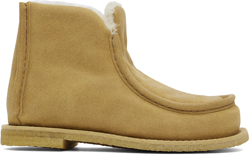 JW ANDERSON BEIGE PADDED BOOTS 