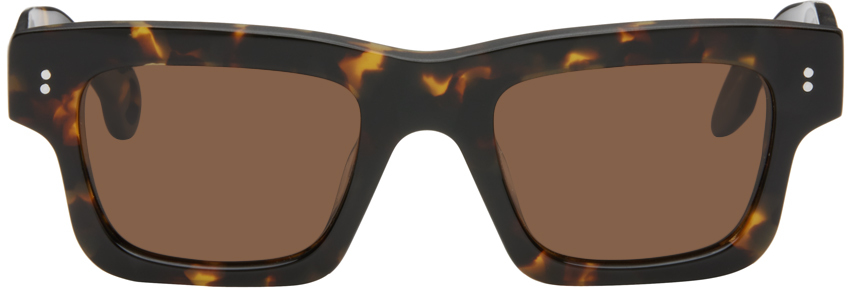 SSENSE Exclusive Tortoiseshell Rectangle Sunglasses