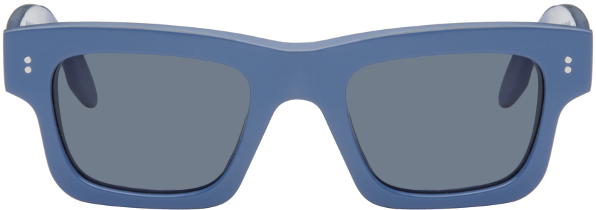 SSENSE Exclusive Blue Rectangle Sunglasses