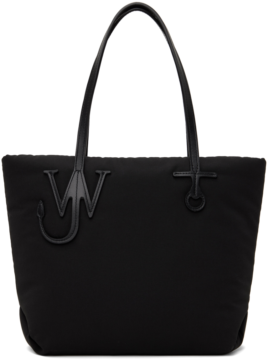Black Small Puffy Anchor Tote
