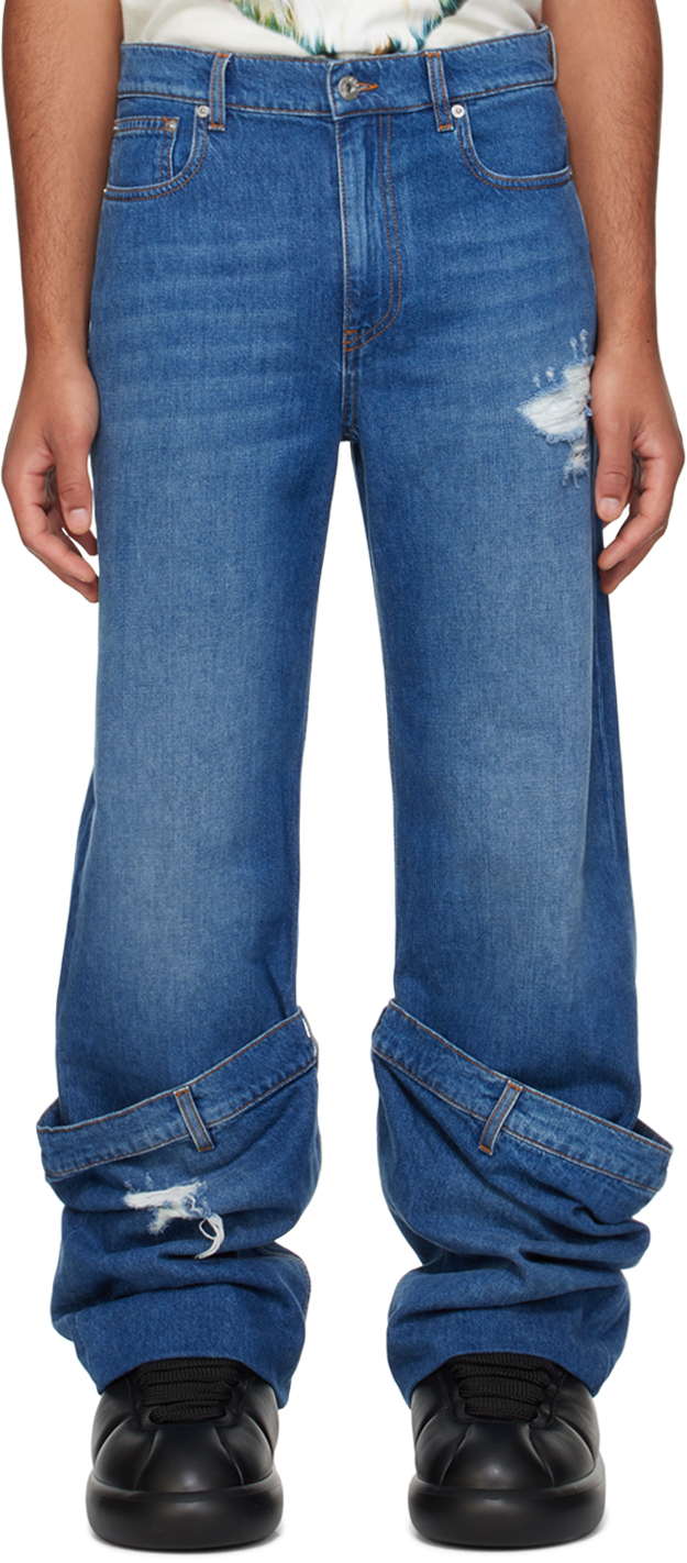 SSENSE Exclusive Blue Bucket Jeans