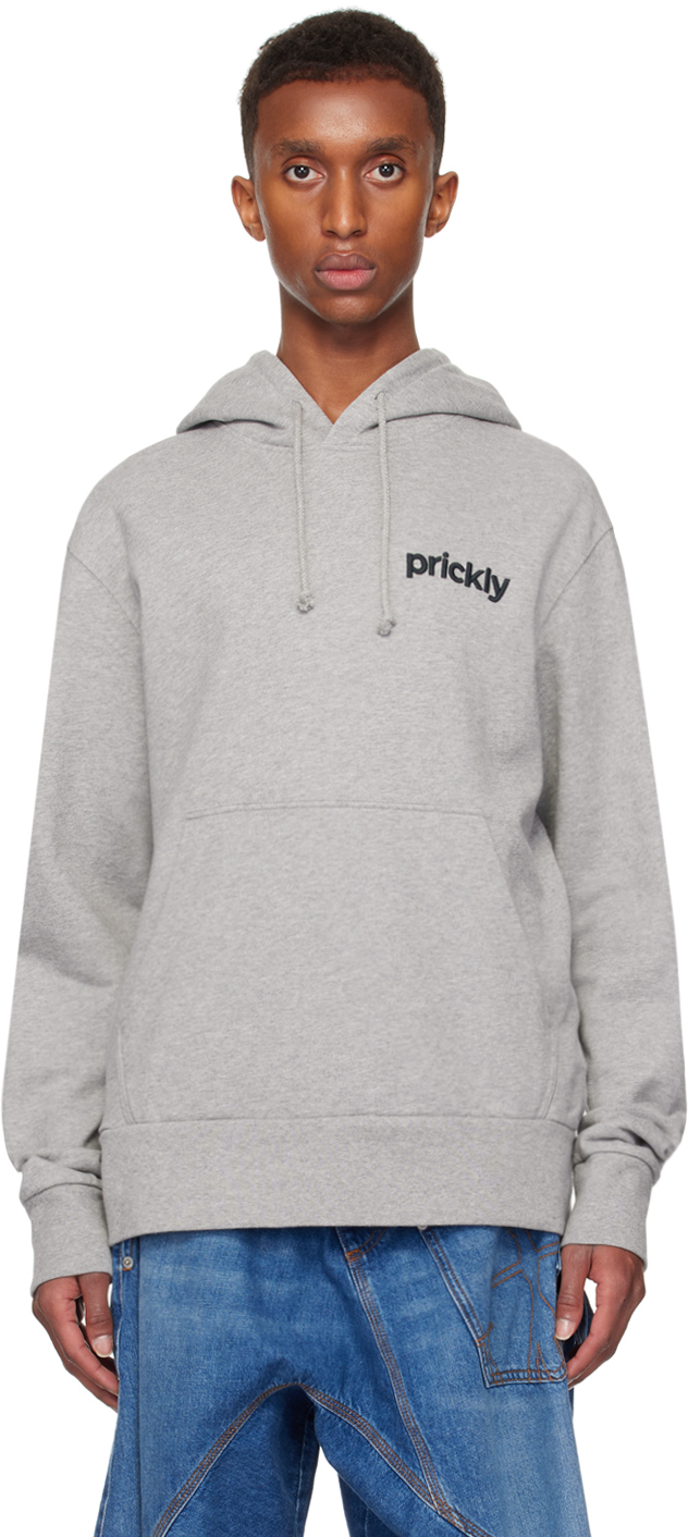 Gray 'Prickly' Slogan Hoodie