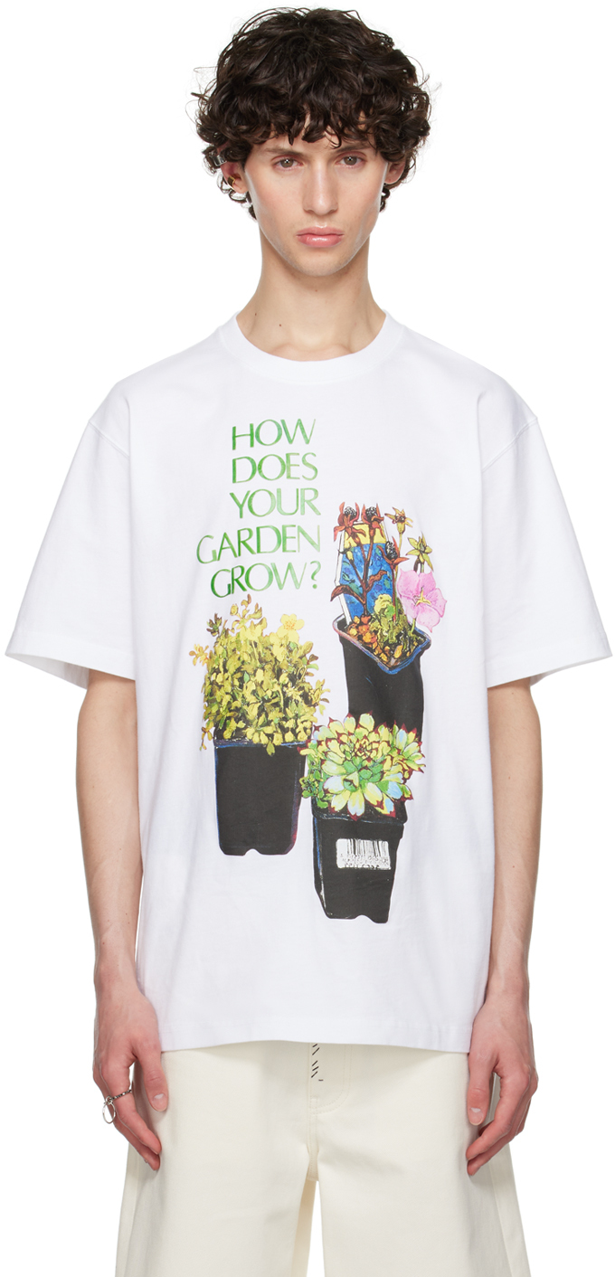 White Flower Pot T-Shirt