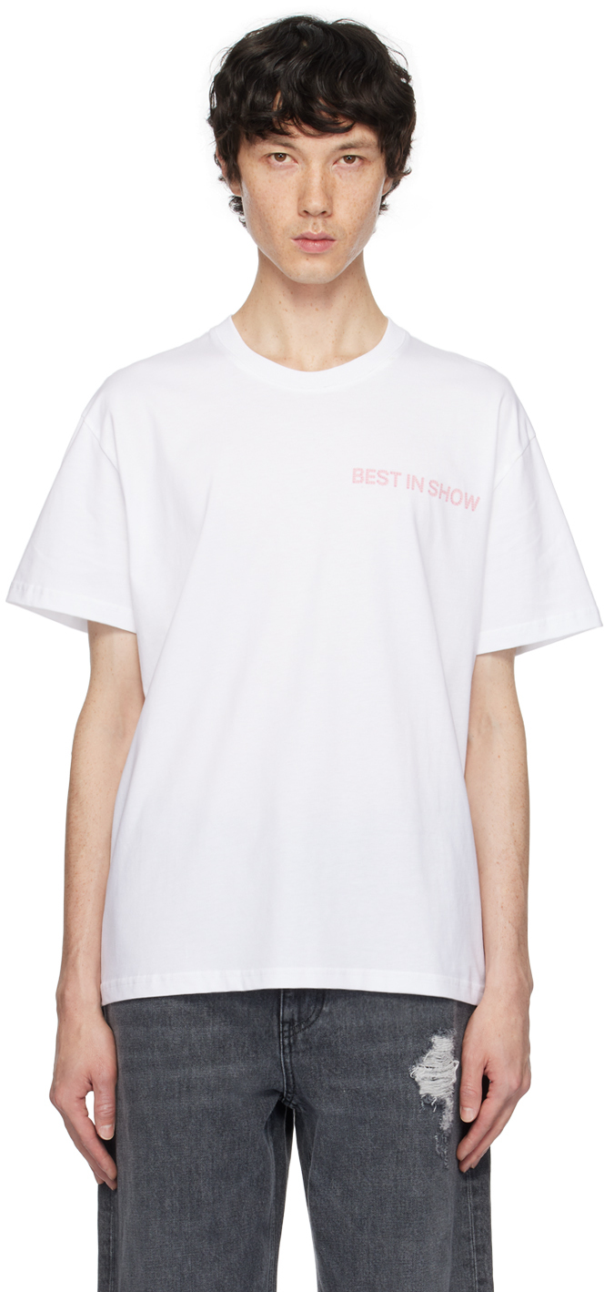 White 'Best in Show' Back Print T-shirt