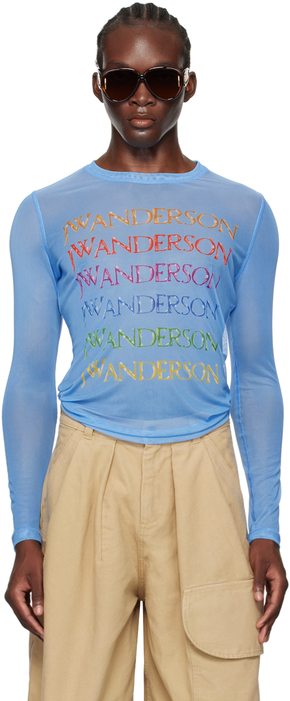 Tシャツ・カットソー J W ANDERSON SH0242 PG1327 856 Shirts J.W Blue MINI GRAPHIC T-SHIRT – JW Anderson