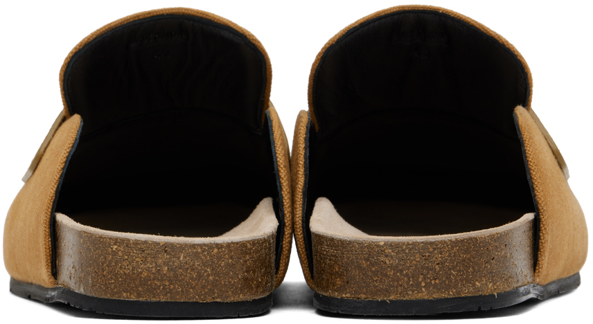 Jw Anderson Suede Loafer Mules In 20065-710-gold