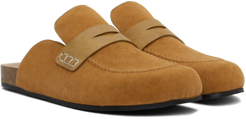 Jw Anderson Suede Loafer Mules In 20065-710-gold