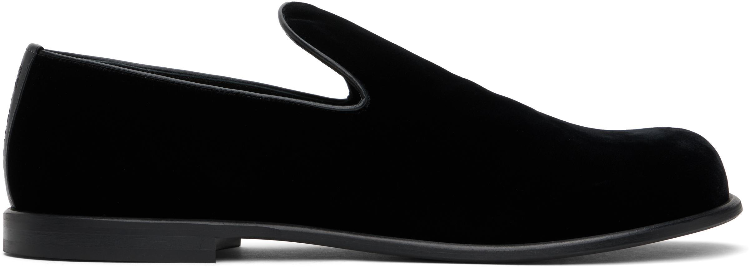 Black Velvet Loafers