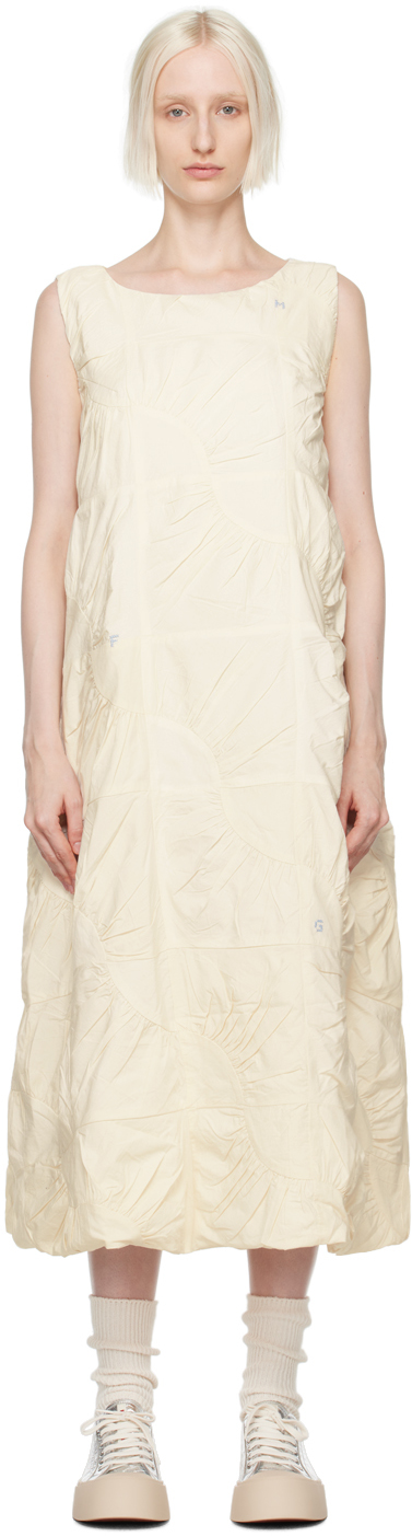 Shop Story Mfg. Off-white Bunny Midi Dress In Ecru Wandering Pw