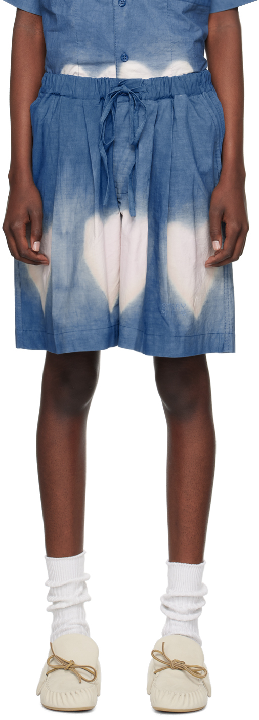 Story Mfg. Blue Bridge Shorts In Heart Clamp