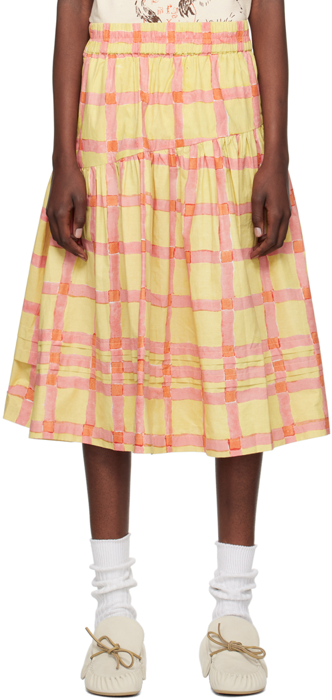 Yellow & Orange Juniper Midi Skirt