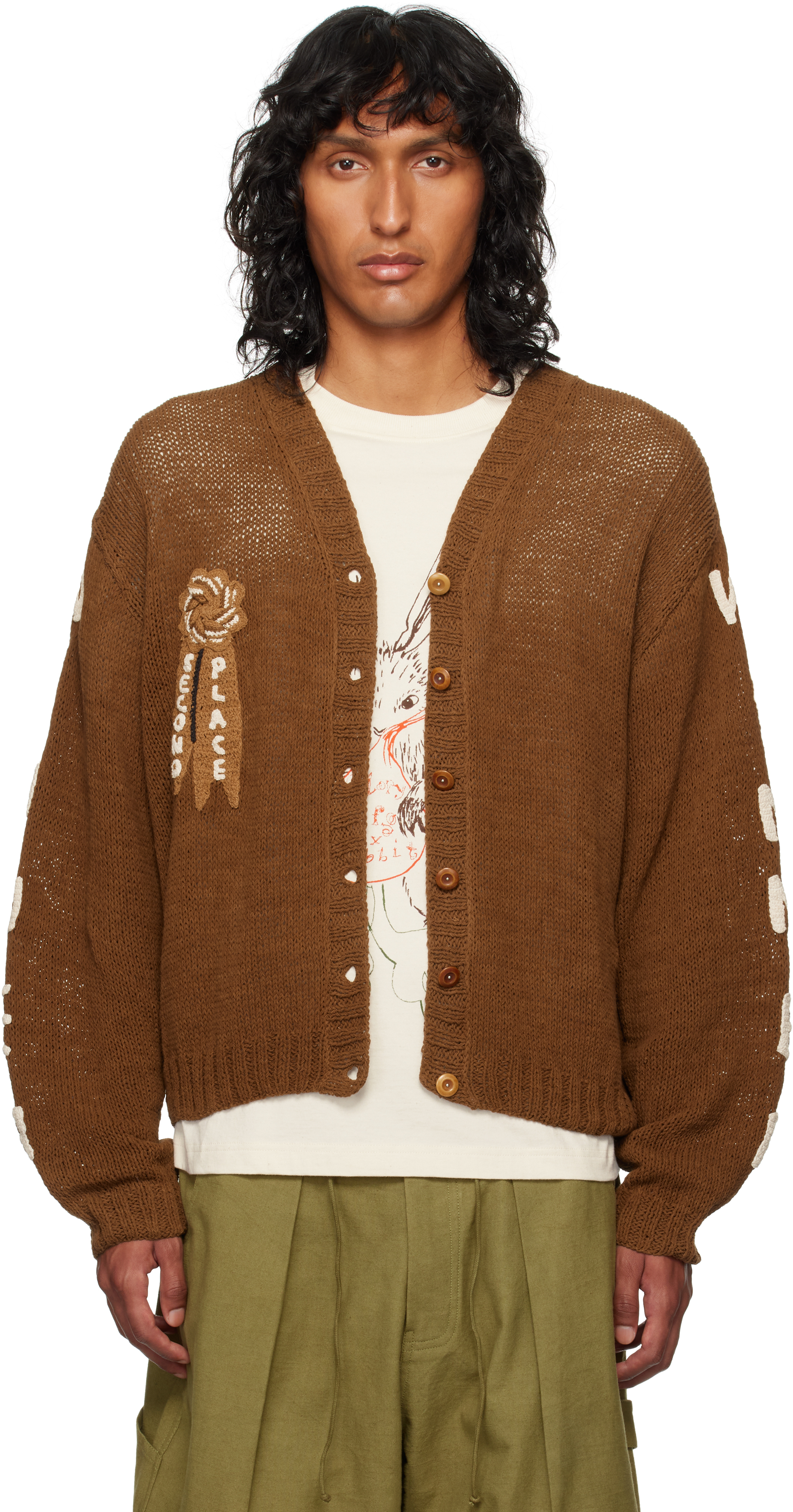 Shop Story Mfg. Brown Twinsun Knit Cardigan In Brown Contest