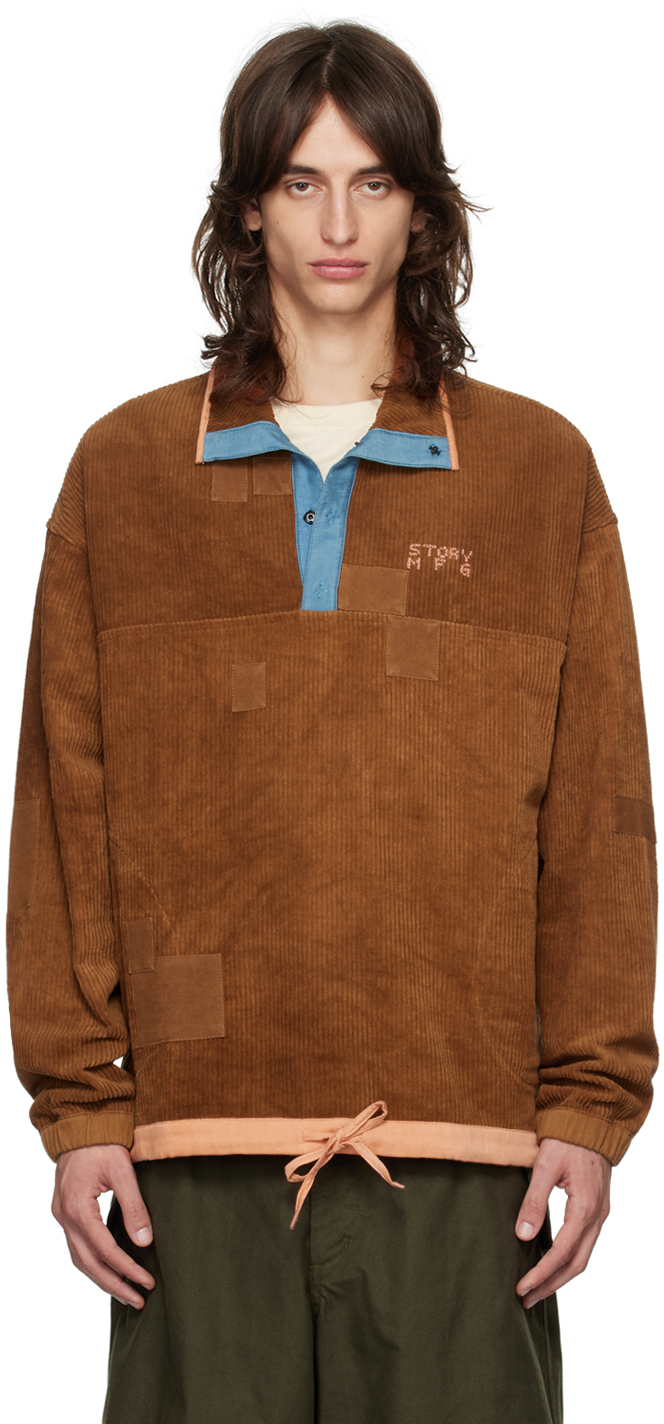 Brown Polite Pullover Sweatshirt