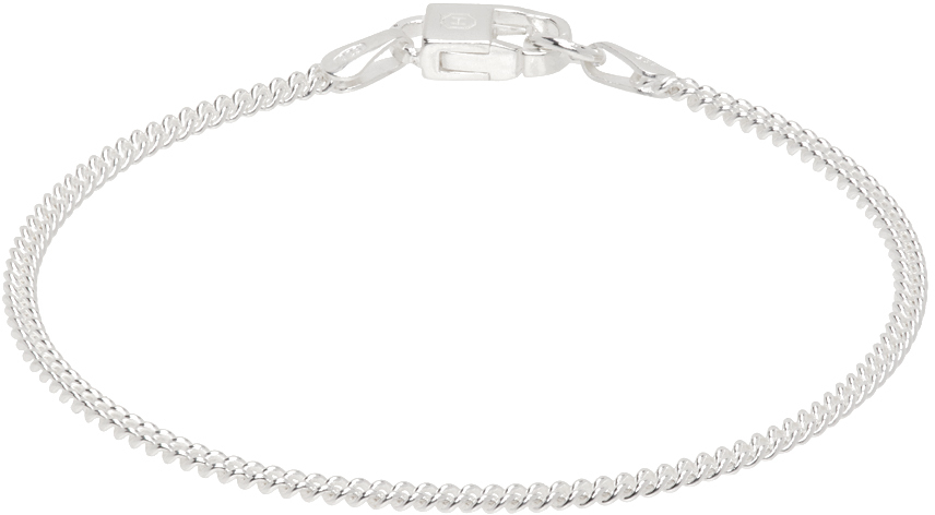 Silver Round Curb Bracelet