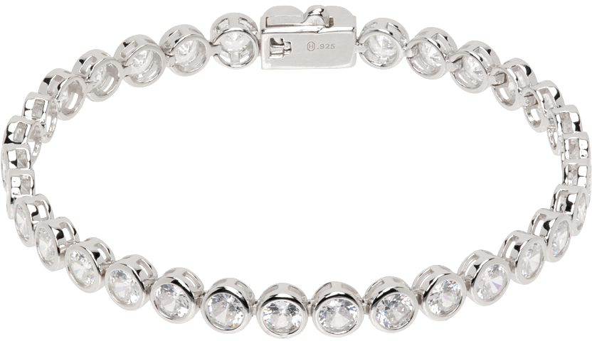 Silver Round Tennis Bracelet