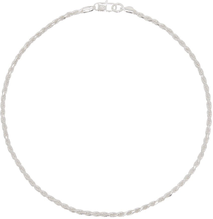 Silver Rope Chain Necklace