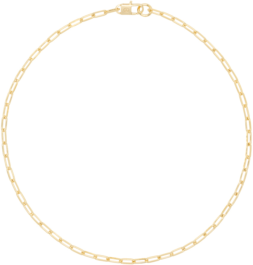 Gold Medium Paper Clip Chain Necklace