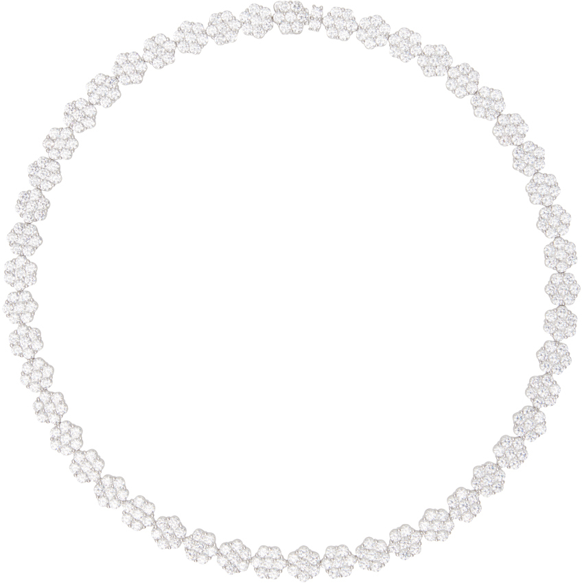 Silver Daisy Tennis Chain Necklace