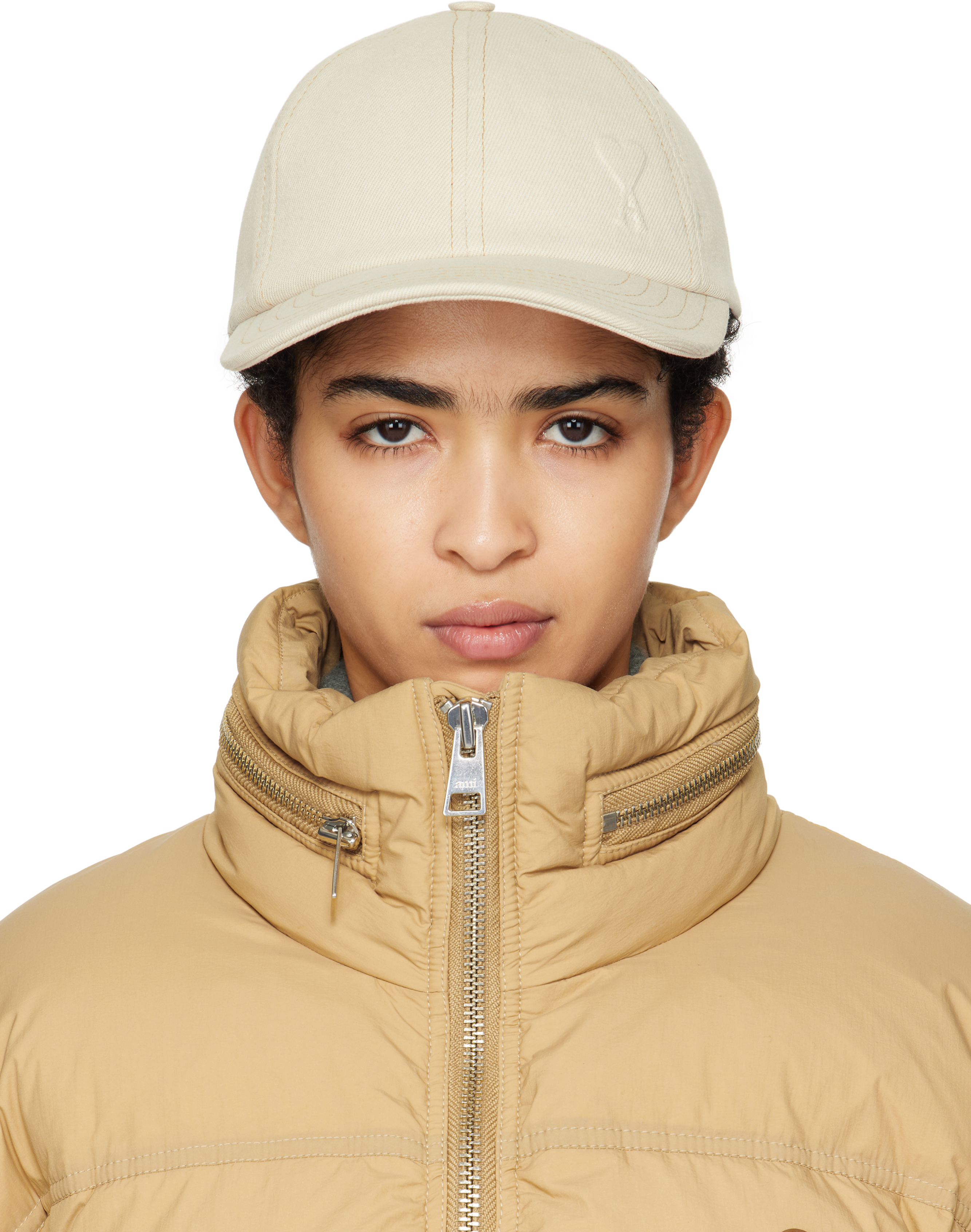 Off-White Embossed Ami de Coeur Cap