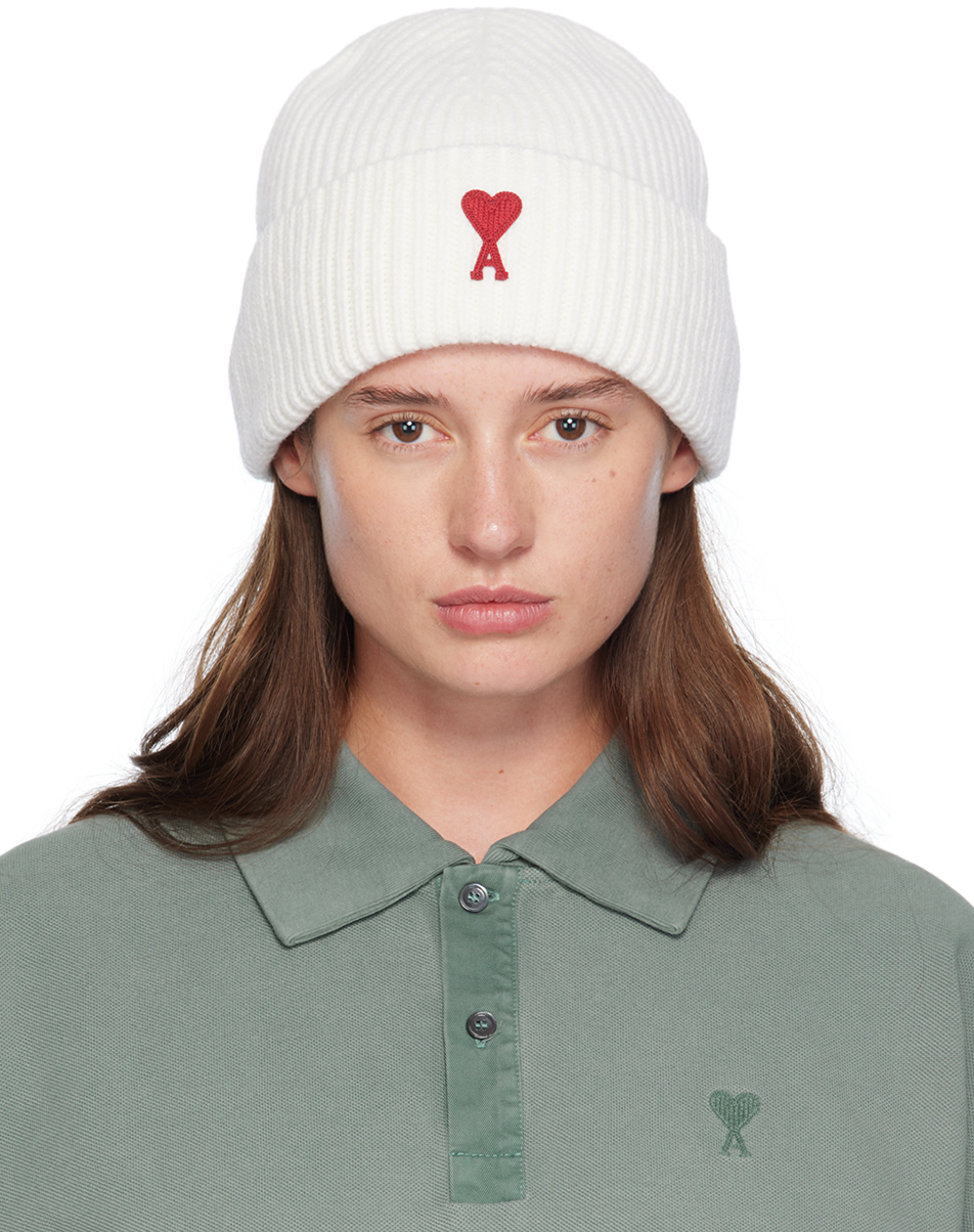 Off-White Red Ami de Caur Beanie