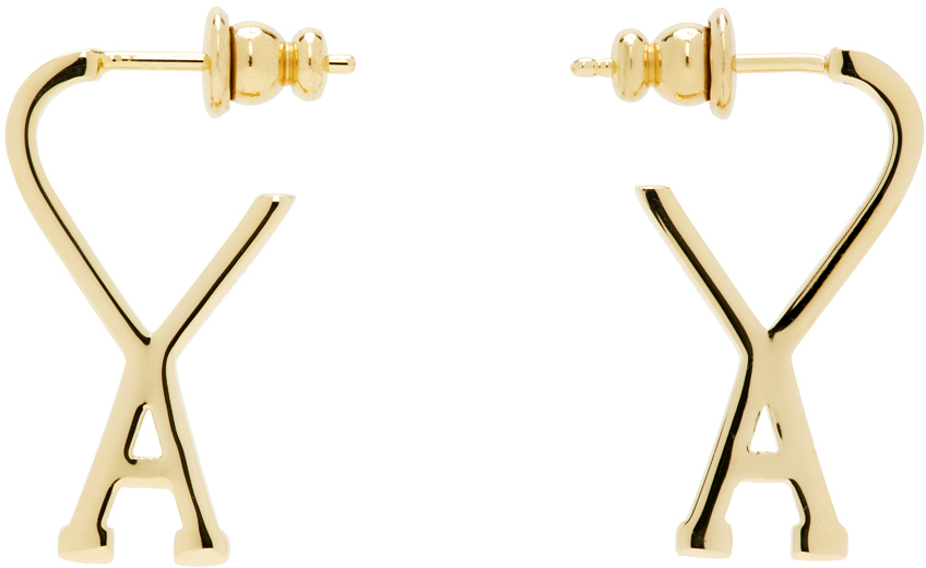 AMI PARIS【送料込】Heart logo Earrings Silver Ami De Coeur Studs | AMI PARIS