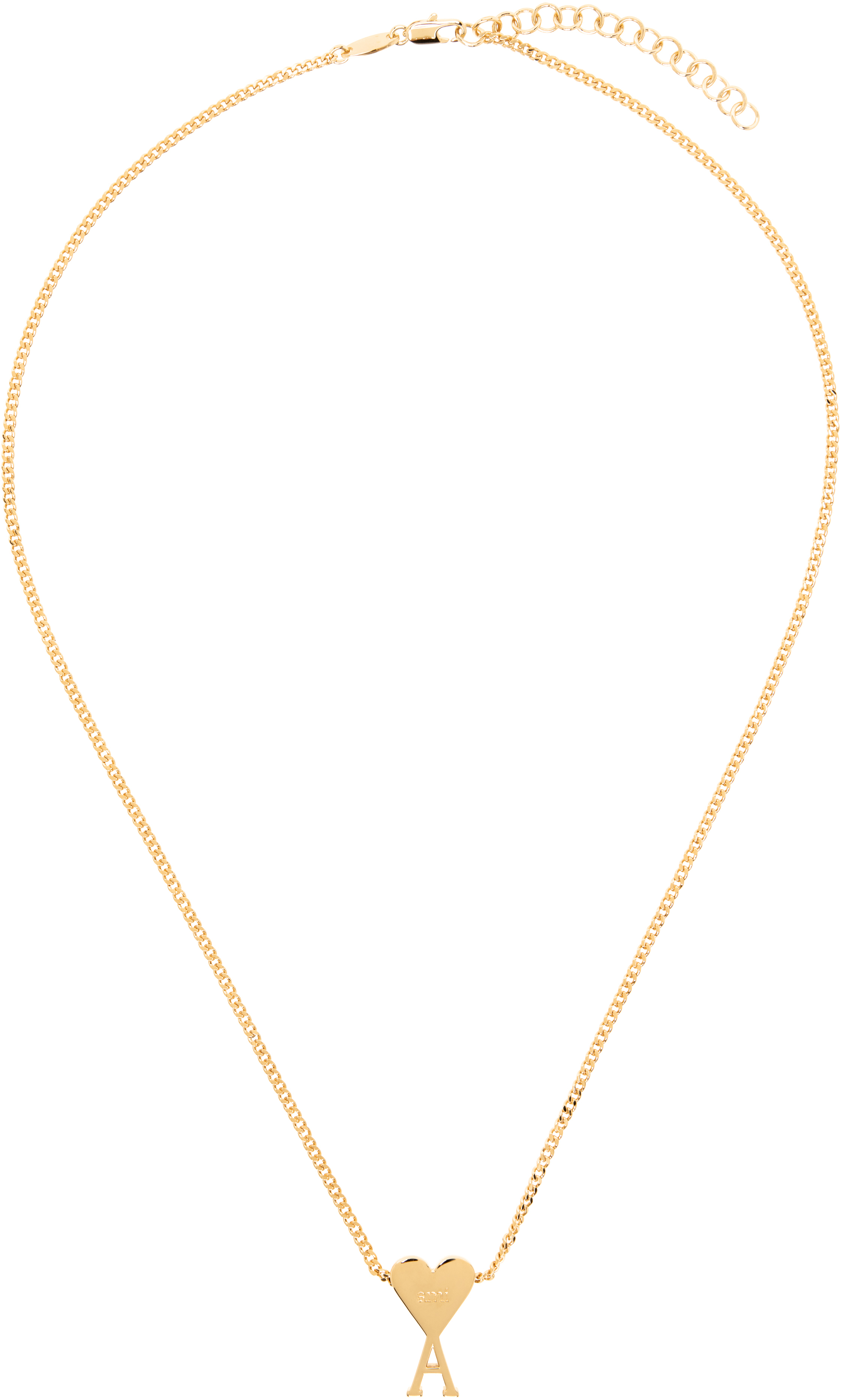 Gold Ami de Coeur Pendant Necklace by AMI Paris on Sale