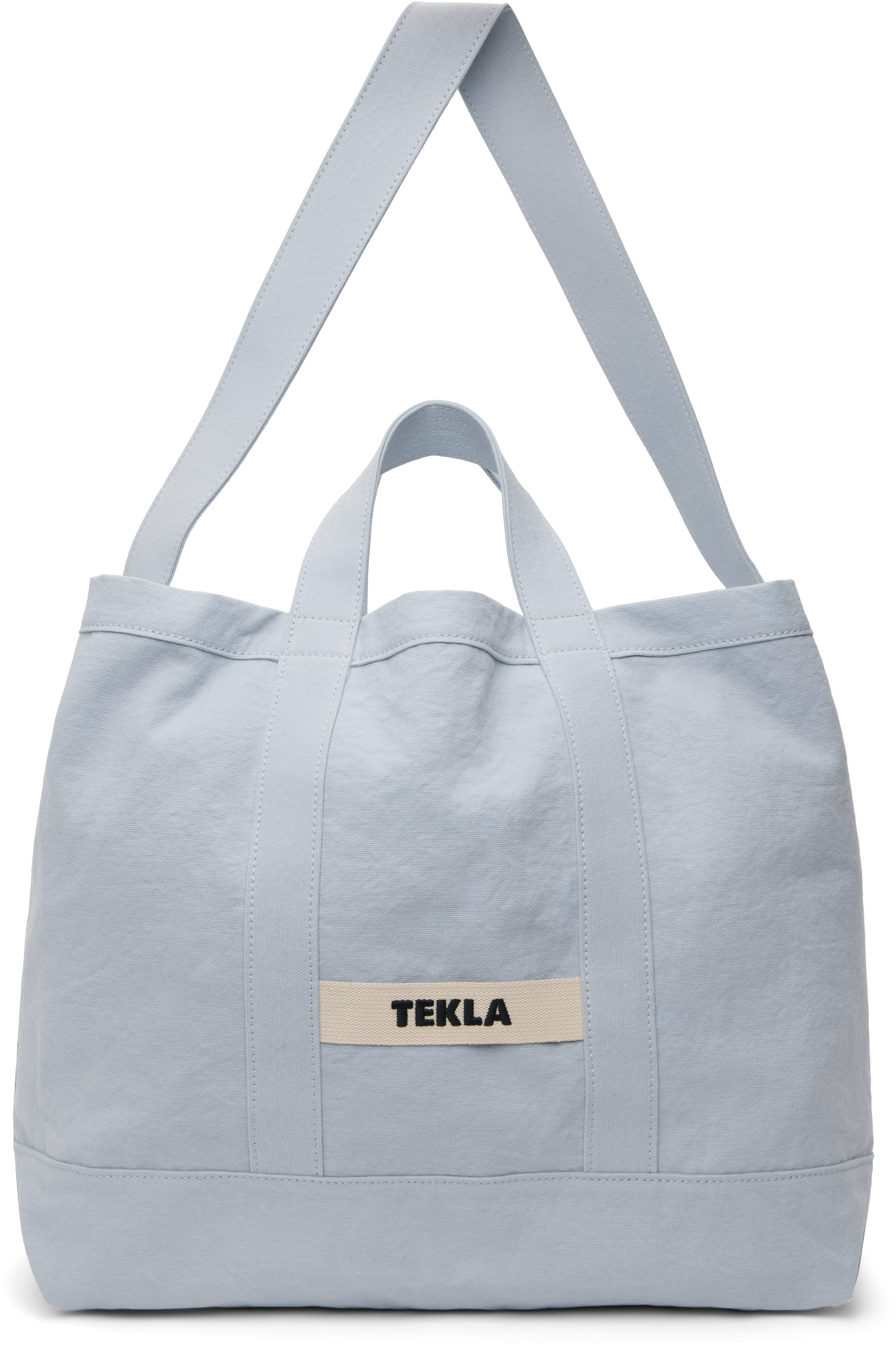 Tekla Blue Beach Tote In Ice Blue