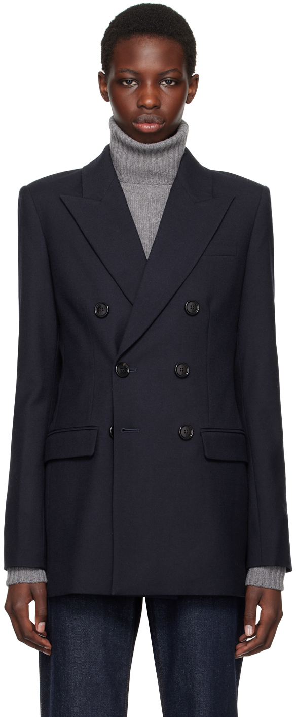 Navy Double-Breasted Blazer