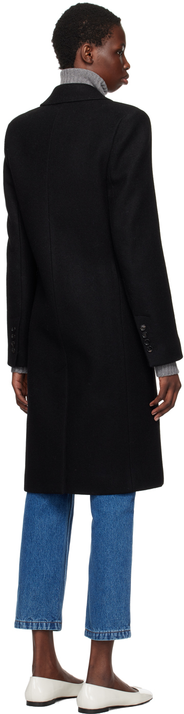 Ami Alexandre Mattiussi Black Two-button Coat In Black/001