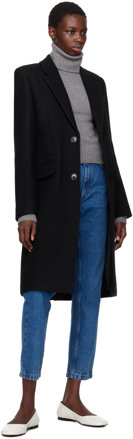 Ami Alexandre Mattiussi Black Two-button Coat In Black/001