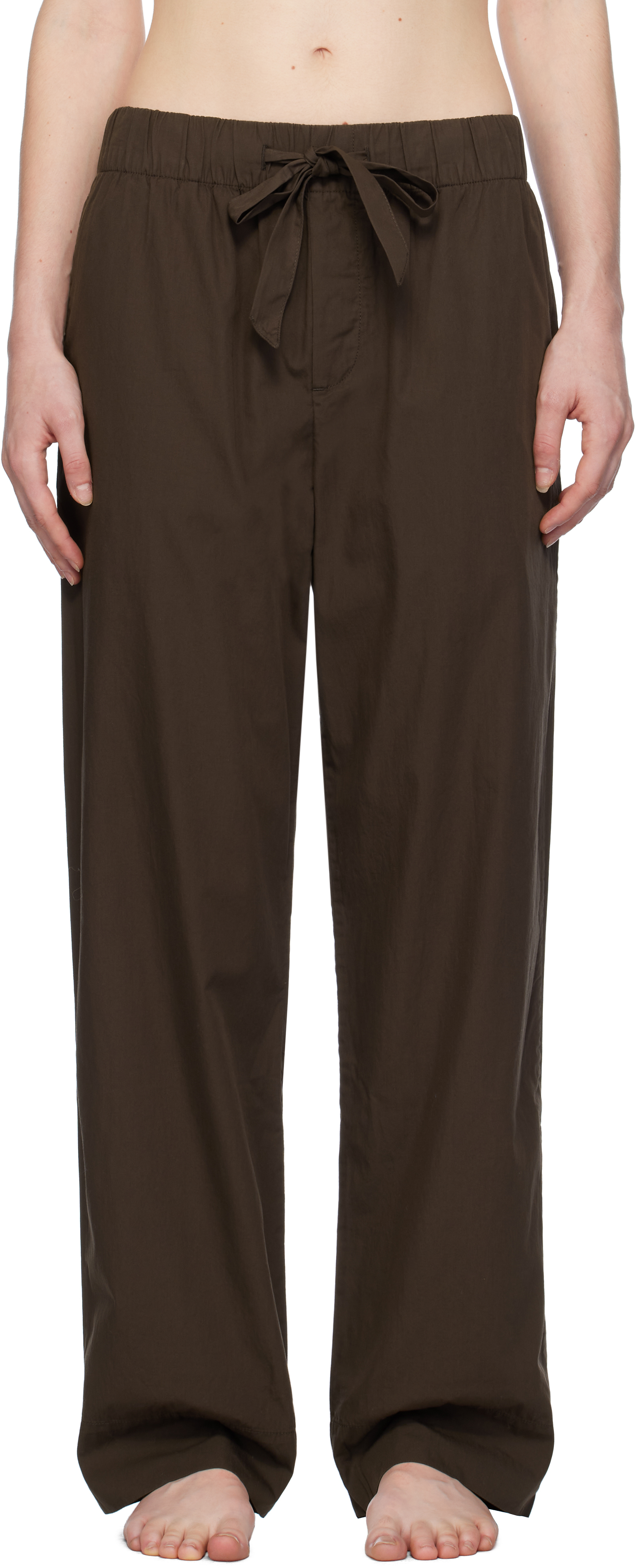 Brown Poplin Pyjama Pants