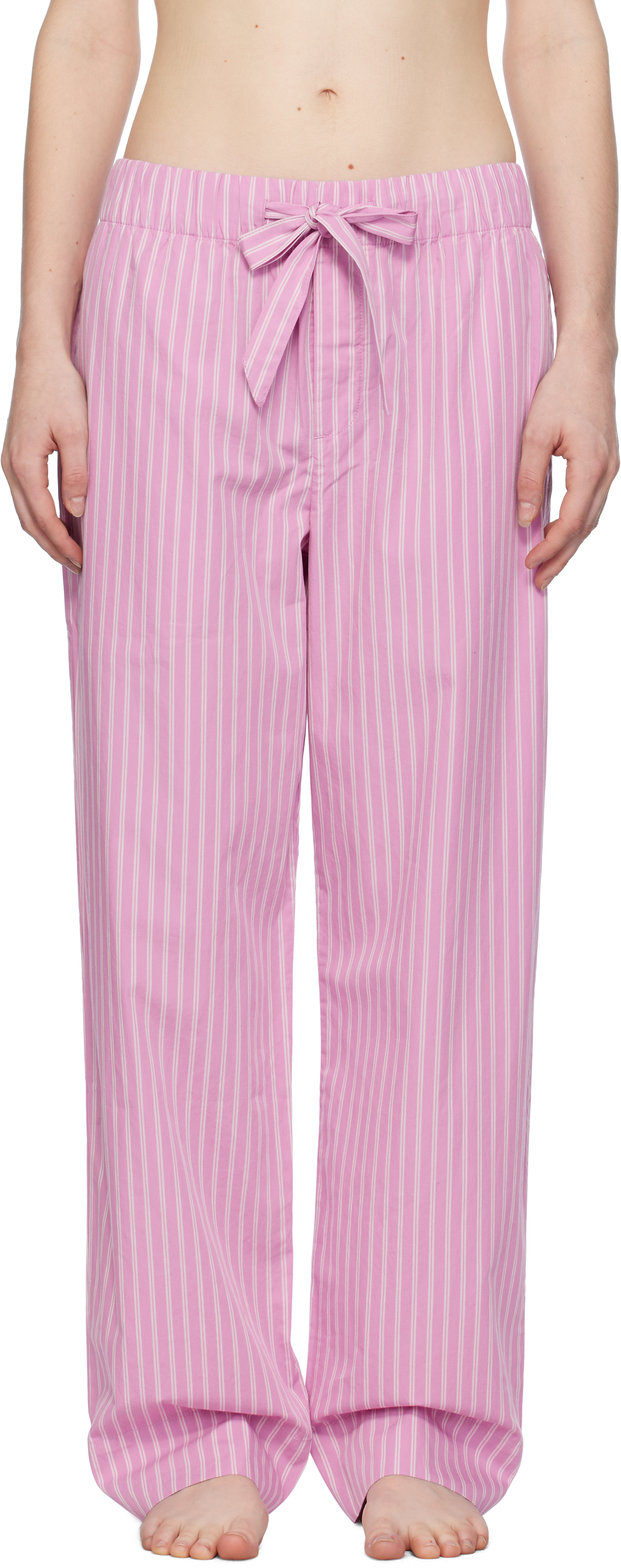 Pink & White Poplin Pyjama Pants