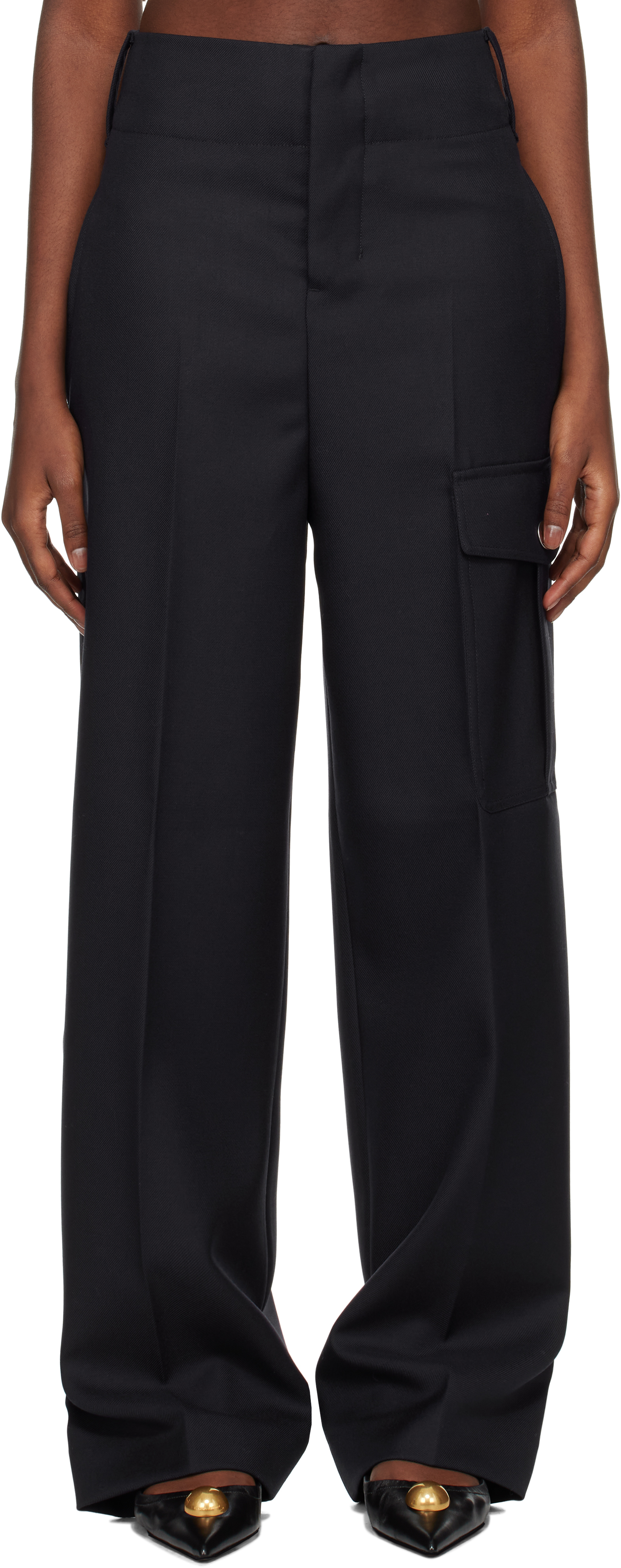 Ami Alexandre Mattiussi Navy Straight Fit Trousers In Navy Blue/4011